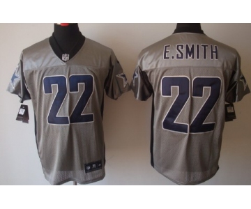 Nike Dallas Cowboys #22 Emmitt Smith Gray Shadow Elite Jersey