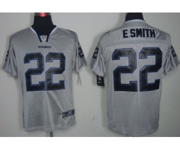 Nike Dallas Cowboys #22 Emmitt Smith Lights Out Gray Elite Jersey