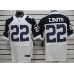 Nike Dallas Cowboys #22 Emmitt Smith White Thanksgiving Elite Jersey