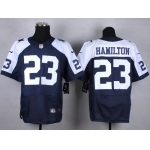 Nike Dallas Cowboys #23 Jakar Hamilton Blue Thanksgiving Elite Jersey