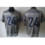 Nike Dallas Cowboys #24 Morris Claiborne Gray Shadow Elite Jersey