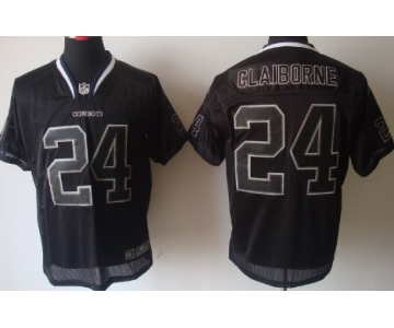 Nike Dallas Cowboys #24 Morris Claiborne Lights Out Black Elite Jersey