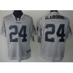 Nike Dallas Cowboys #24 Morris Claiborne Lights Out Gray Elite Jersey