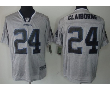 Nike Dallas Cowboys #24 Morris Claiborne Lights Out Gray Elite Jersey
