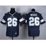 Nike Dallas Cowboys #26 Sterling Moore Blue Elite Jersey