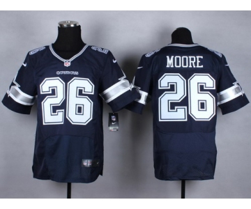 Nike Dallas Cowboys #26 Sterling Moore Blue Elite Jersey