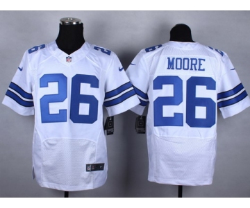 Nike Dallas Cowboys #26 Sterling Moore White Elite Jersey