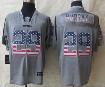 Nike Dallas Cowboys #29 DeMarco Murray 2014 USA Flag Fashion Gray Elite Jersey