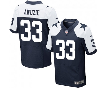 Nike Dallas Cowboys #33 Chidobe Awuzie Navy Blue Thanksgiving Men's Stitched NFL Throwback Elite Jersey