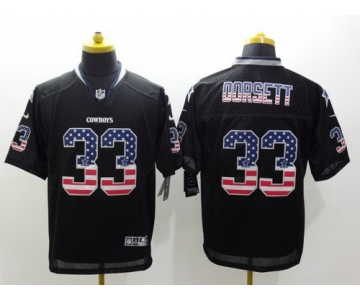 Nike Dallas Cowboys #33 Tony Dorsett 2014 USA Flag Fashion Black Elite Jersey