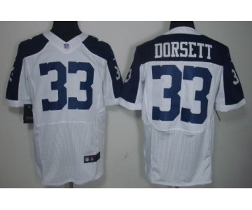 Nike Dallas Cowboys #33 Tony Dorsett White Thanksgiving Elite Jersey