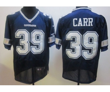 Nike Dallas Cowboys #39 Brandon Carr Blue Elite Jersey