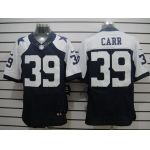 Nike Dallas Cowboys #39 Brandon Carr Blue Thanksgiving Elite Jersey