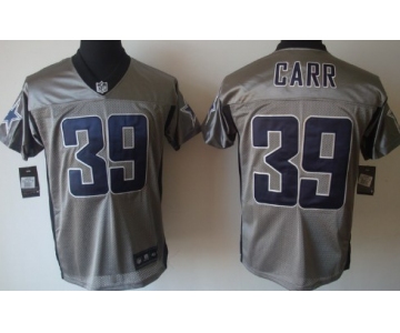 Nike Dallas Cowboys #39 Brandon Carr Gray Shadow Elite Jersey