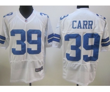 Nike Dallas Cowboys #39 Brandon Carr White Elite Jersey