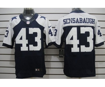 Nike Dallas Cowboys #43 Gerald Sensabaugh Blue Thanksgiving Elite Jersey