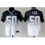 Nike Dallas Cowboys #50 Sean Lee Blue/White Fadeaway Elite Jersey