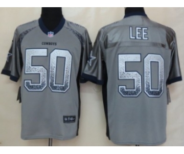 Nike Dallas Cowboys #50 Sean Lee Drift Fashion Gray Elite Jersey
