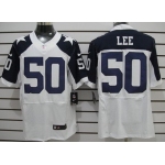 Nike Dallas Cowboys #50 Sean Lee White Thanksgiving Elite Jersey