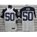 Nike Dallas Cowboys #50 Sean Lee White Thanksgiving Elite Jersey