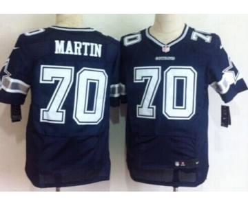 Nike Dallas Cowboys #70 Zack Martin Blue Elite Jersey