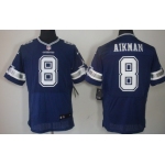 Nike Dallas Cowboys #8 Troy Aikman Blue Elite Jersey