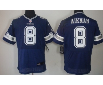 Nike Dallas Cowboys #8 Troy Aikman Blue Elite Jersey