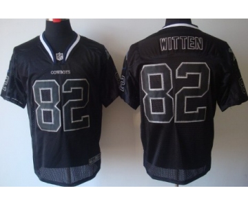 Nike Dallas Cowboys #82 Jason Witten Lights Out Black Elite Jersey