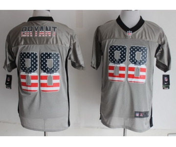 Nike Dallas Cowboys #88 Dez Bryant 2014 USA Flag Fashion Gray Elite Jersey