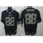 Nike Dallas Cowboys #88 Dez Bryant Black With Camo Elite Jersey