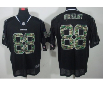 Nike Dallas Cowboys #88 Dez Bryant Black With Camo Elite Jersey