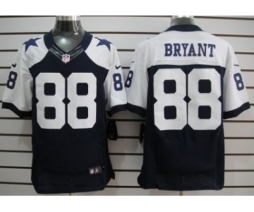 Nike Dallas Cowboys #88 Dez Bryant Blue Thanksgiving Elite Jersey