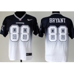 Nike Dallas Cowboys #88 Dez Bryant Blue/White Fadeaway Elite Jersey