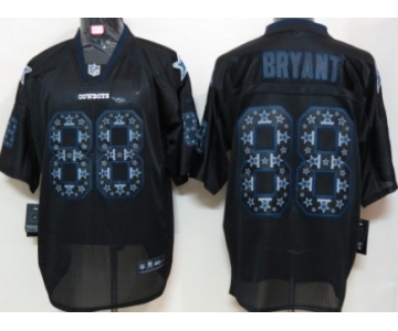 Nike Dallas Cowboys #88 Dez Bryant Lights Out Black Ornamented Elite Jersey