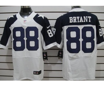 Nike Dallas Cowboys #88 Dez Bryant White Thanksgiving Elite Jersey