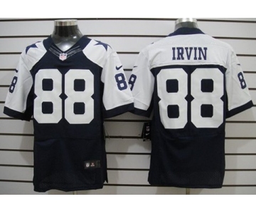 Nike Dallas Cowboys #88 Michael Irvin Blue Thanksgiving Elite Jersey
