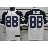 Nike Dallas Cowboys #88 Michael Irvin White Thanksgiving Elite Jersey