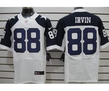 Nike Dallas Cowboys #88 Michael Irvin White Thanksgiving Elite Jersey