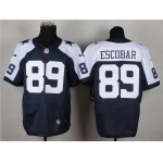 Nike Dallas Cowboys #89 Gavin Escobar Blue Thanksgiving Elite Jersey