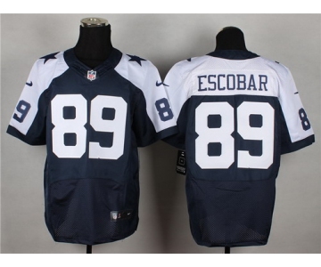 Nike Dallas Cowboys #89 Gavin Escobar Blue Thanksgiving Elite Jersey