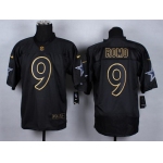 Nike Dallas Cowboys #9 Tony Romo 2014 All Black/Gold Elite Jersey