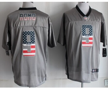 Nike Dallas Cowboys #9 Tony Romo 2014 USA Flag Fashion Gray Elite Jersey