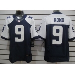 Nike Dallas Cowboys #9 Tony Romo Blue Thanksgiving Elite Jersey