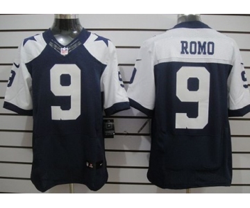 Nike Dallas Cowboys #9 Tony Romo Blue Thanksgiving Elite Jersey