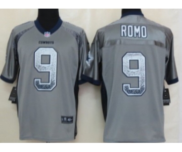 Nike Dallas Cowboys #9 Tony Romo Drift Fashion Gray Elite Jersey