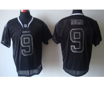 Nike Dallas Cowboys #9 Tony Romo Lights Out Black Elite Jersey