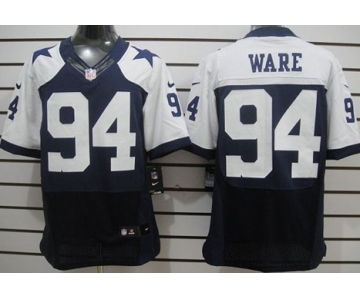 Nike Dallas Cowboys #94 DeMarcus Ware Blue Thanksgiving Elite Jersey