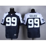 Nike Dallas Cowboys #99 George Selvie Blue Thanksgiving Elite Jersey