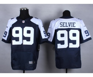 Nike Dallas Cowboys #99 George Selvie Blue Thanksgiving Elite Jersey