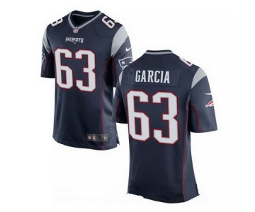 Men's 2017 NFL Draft New England Patriots #63 Antonio Garcia Navy Blue Team Color Stitched NFL Nike Elite Jersey